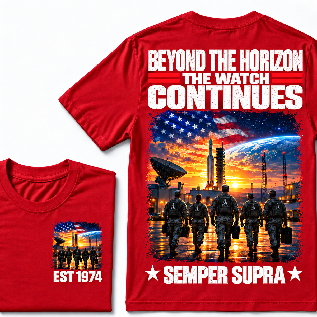 BEYOND THE HORIZON THE WATCH CONTINUES SEMPER SUPRA Custom Birth Year T-shirt
