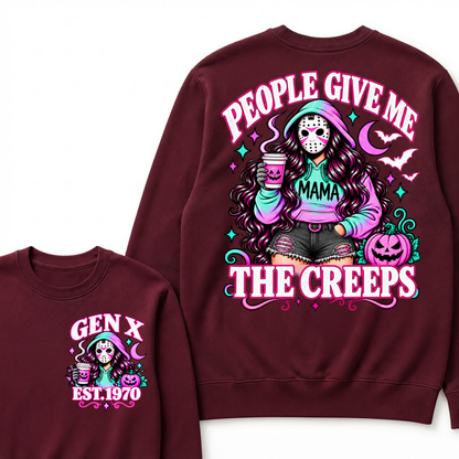 Gen X People Give Me the Creeps Halloween Sweatshirts – Custom Birth Year