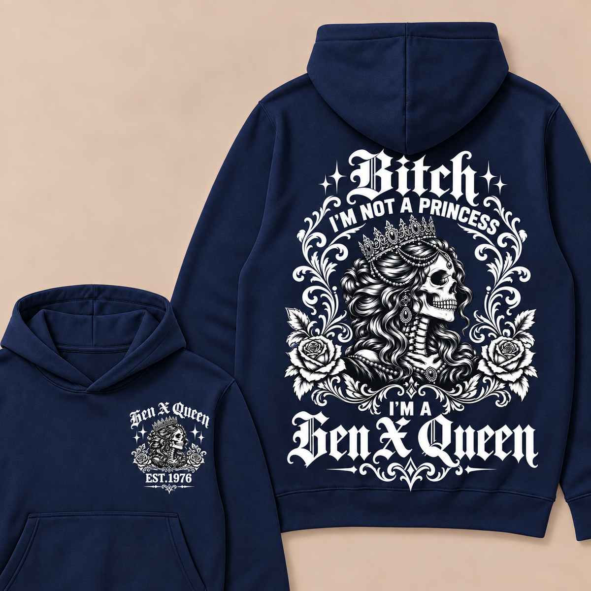 Custom Year  Hoodie | Bitch I'm Not a Princess I'm a Gen X Queen