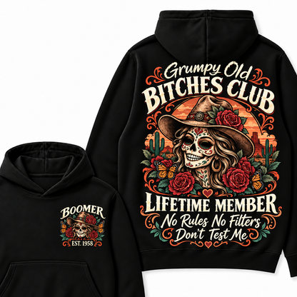 Custom Your Year Grumpy Old Bitches Club Lifetime Member Don't Try Me Hoodies