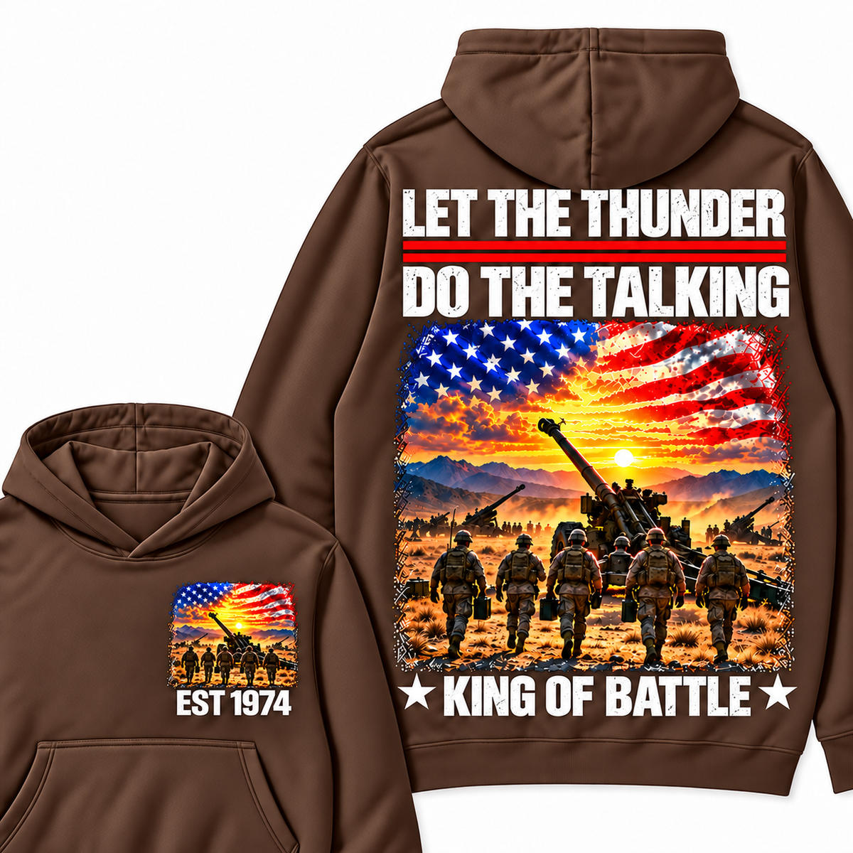 LET THE THUNDER DO THE TALKING KING OF BATTLE Custom Your Birth Year Hoodie