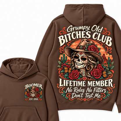 Custom Your Year Grumpy Old Bitches Club Lifetime Member Don't Try Me Hoodies