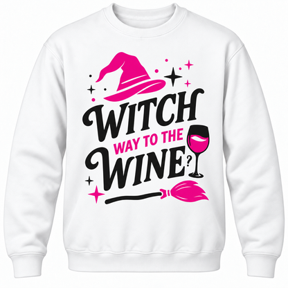 Witch Way To The Wine? Crewneck Sweatshirt