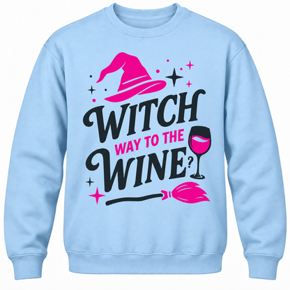 Witch Way To The Wine? Crewneck Sweatshirt