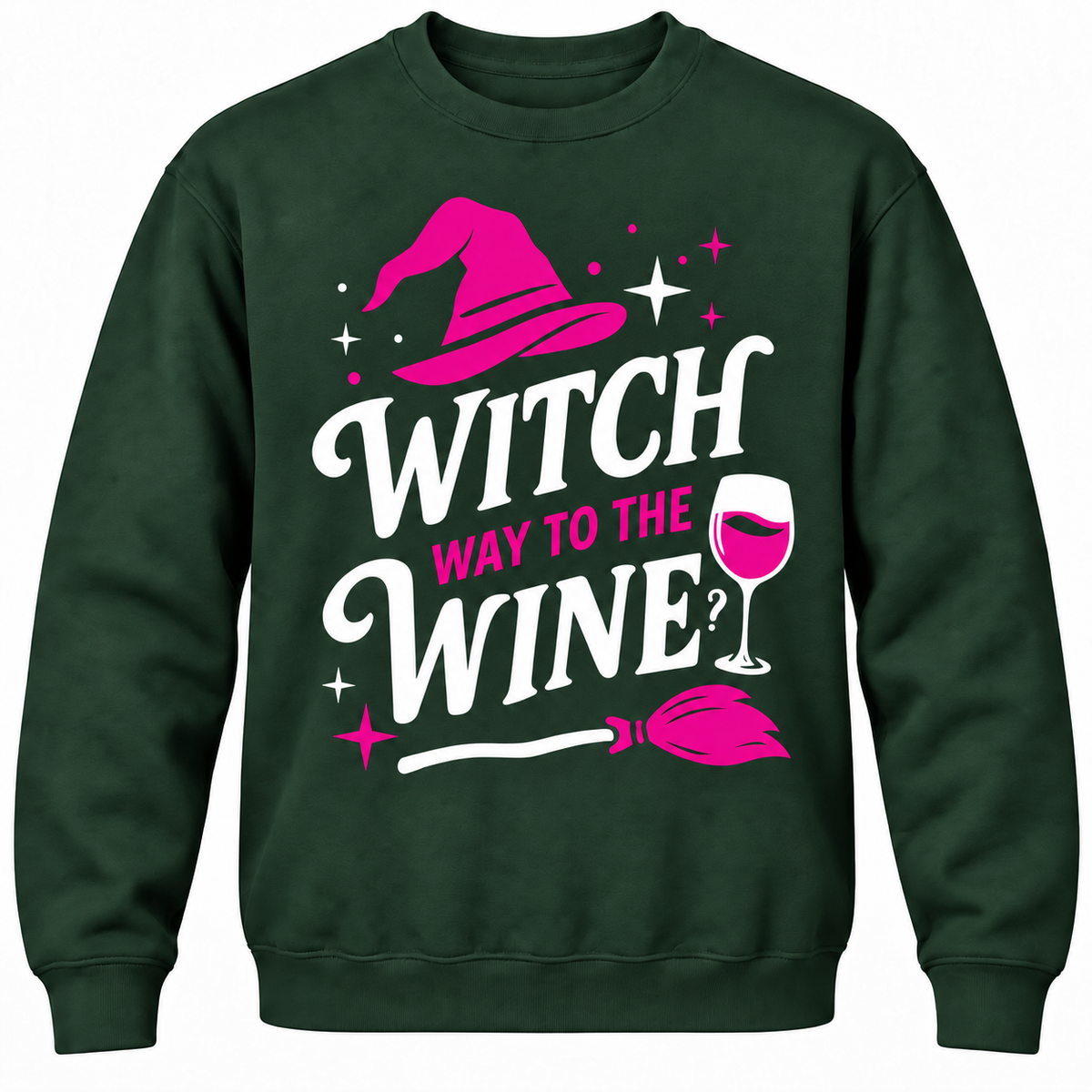 Witch Way To The Wine? Crewneck Sweatshirt