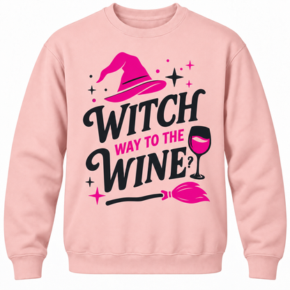 Witch Way To The Wine? Crewneck Sweatshirt