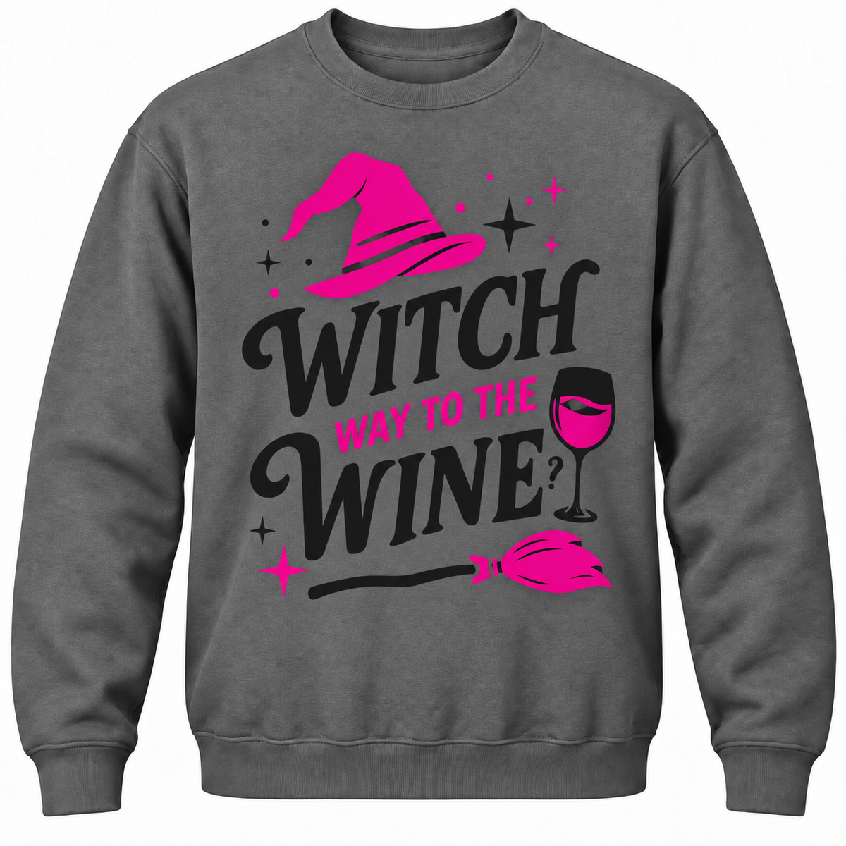 Witch Way To The Wine? Crewneck Sweatshirt
