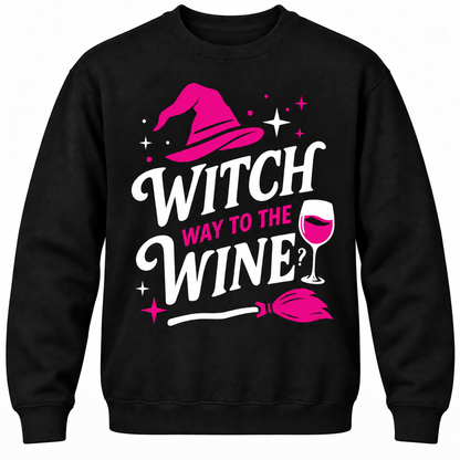 Witch Way To The Wine? Crewneck Sweatshirt