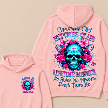 Grumpy Old Bitches Club Lifetime Member No Rules No Filters Don't Test Me Custom Year Hoodie