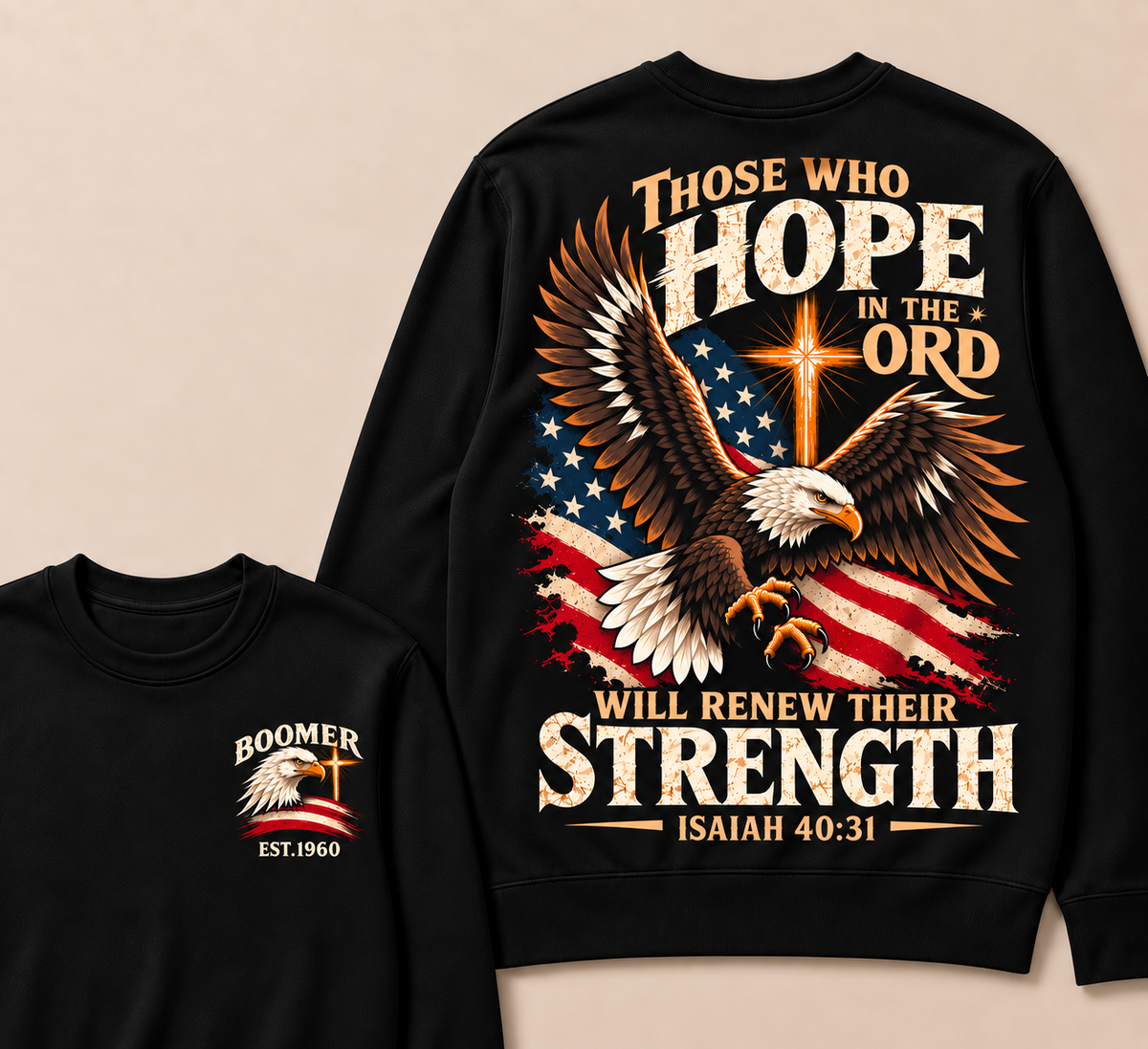 Those Who Hope In The Lord Will Renew Their Strength | Isaiah 40:31 Custom Year Sweatshirt