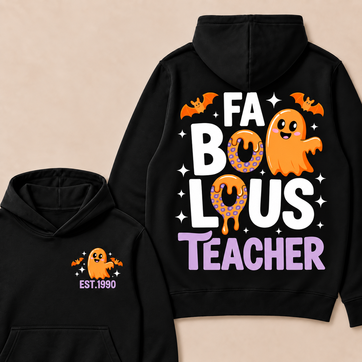 Fa Bo Lous Teacher Happy Halloween  Custom Year Hoodies
