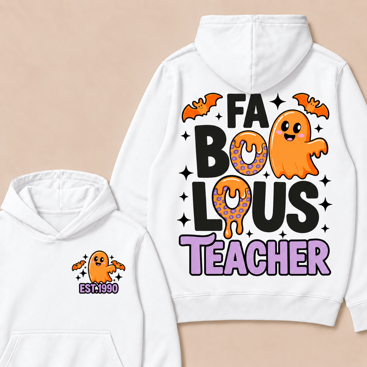 Fa Bo Lous Teacher Happy Halloween  Custom Year Hoodies