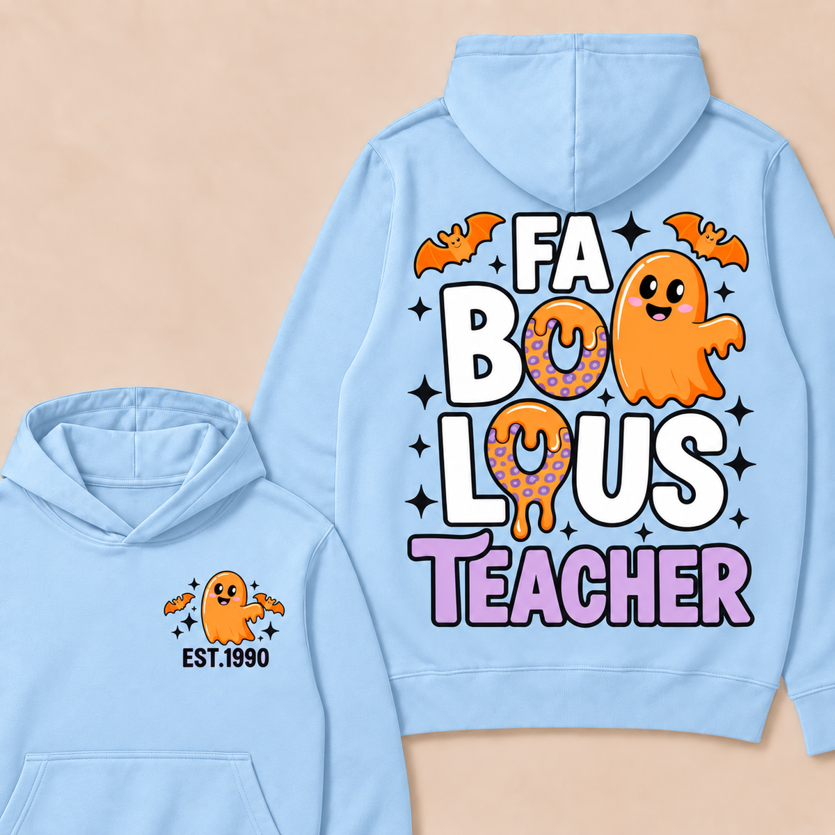 Fa Bo Lous Teacher Happy Halloween  Custom Year Hoodies