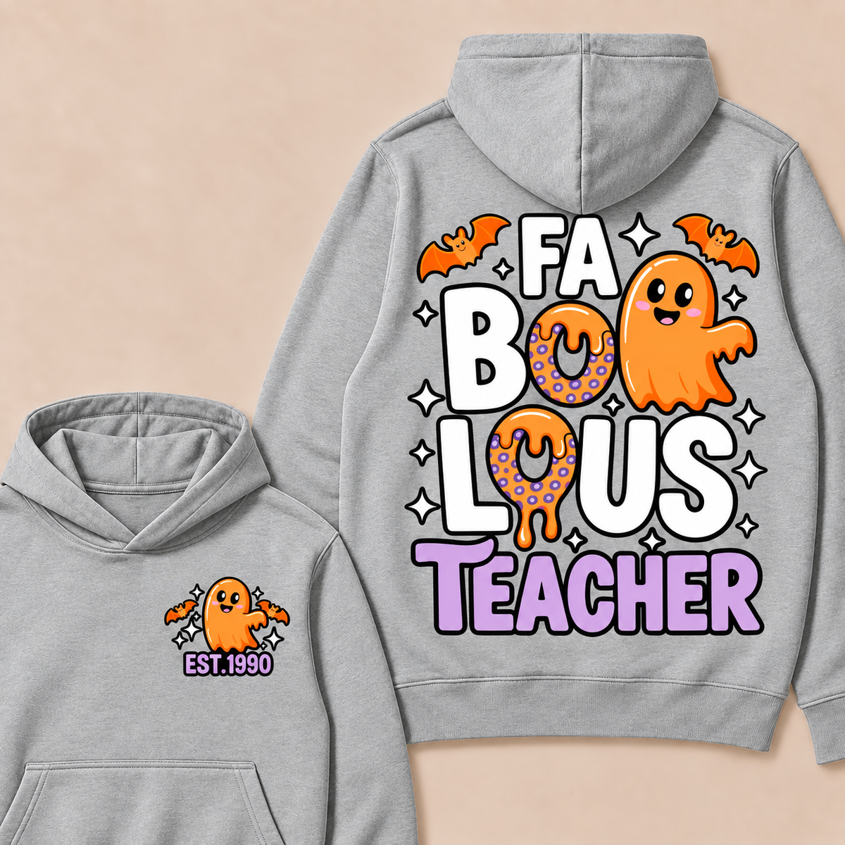 Fa Bo Lous Teacher Happy Halloween  Custom Year Hoodies