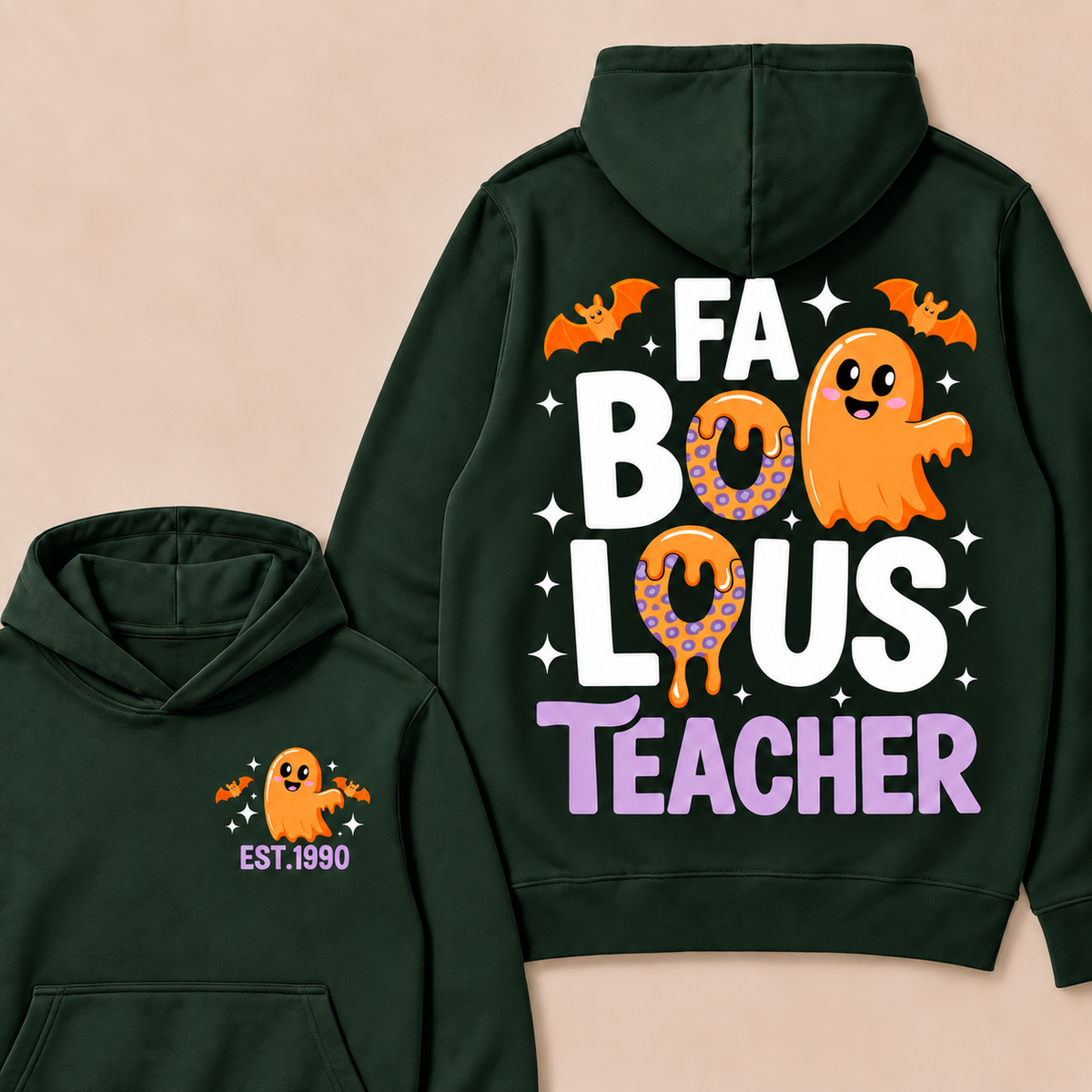 Fa Bo Lous Teacher Happy Halloween  Custom Year Hoodies