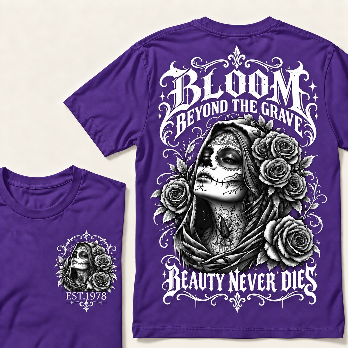Bloom Beyond The Grave Beauty Never  Dies T-Shirt