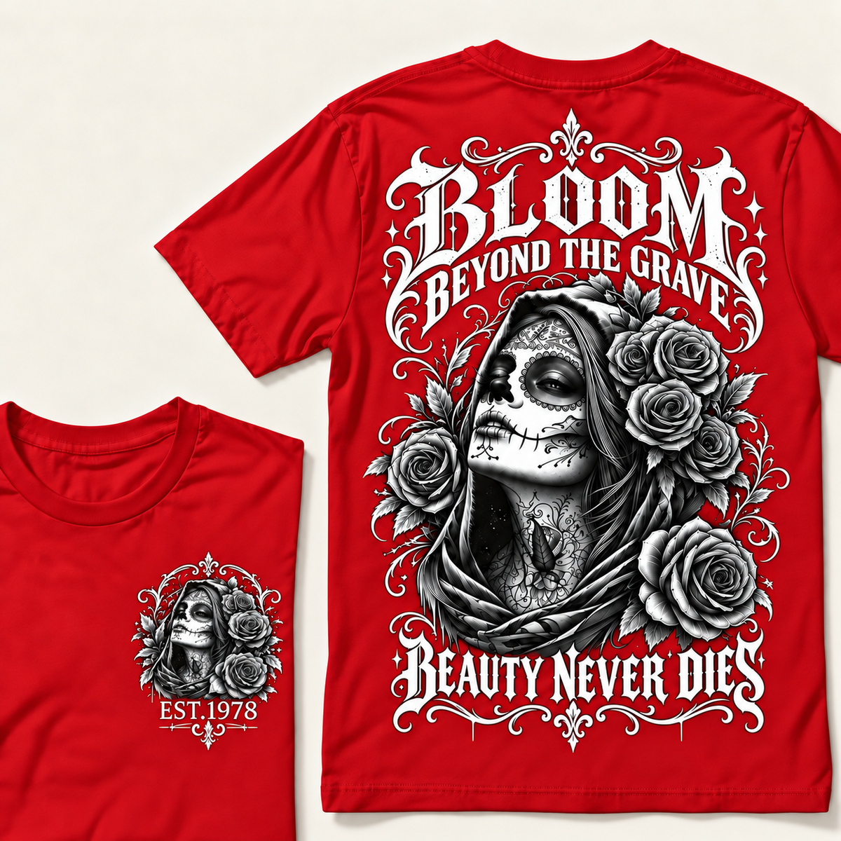 Bloom Beyond The Grave Beauty Never  Dies T-Shirt