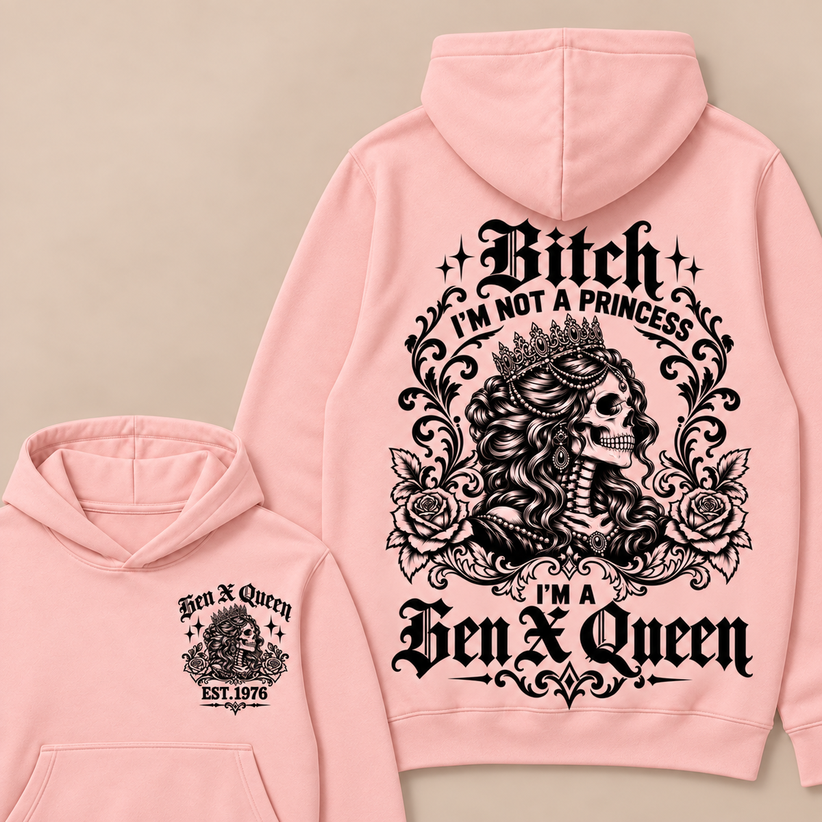 Custom Year  Hoodie | Bitch I'm Not a Princess I'm a Gen X Queen