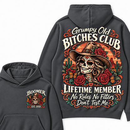 Custom Your Year Grumpy Old Bitches Club Lifetime Member Don't Try Me Hoodies