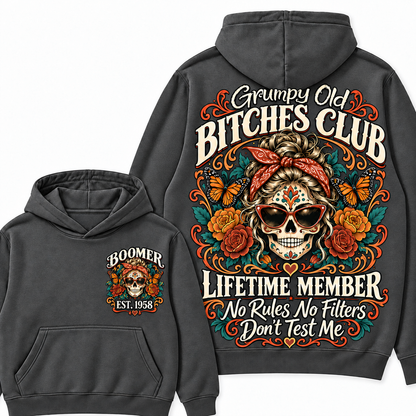 Custom Your Year Grumpy Old Bitches Club Lifetime Member Don't Try Me Hoodies