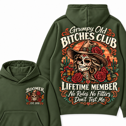 Custom Your Year Grumpy Old Bitches Club Lifetime Member Don't Try Me Hoodies