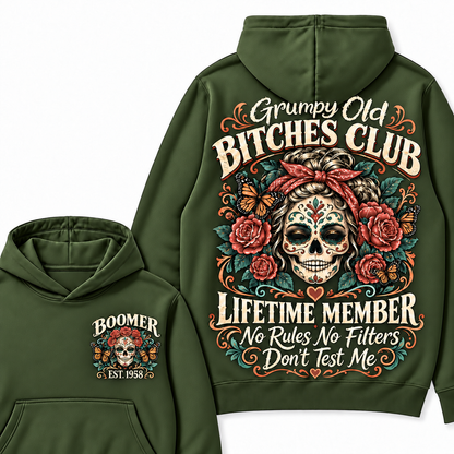 Custom Your Year Grumpy Old Bitches Club Lifetime Member Don't Try Me Hoodies