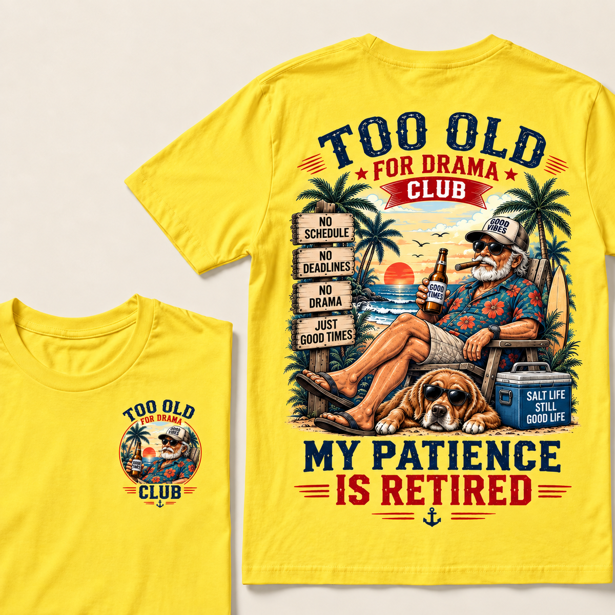 Too Old To Care Club Don't Care My Give A Damn Is Broken  T-Shirts