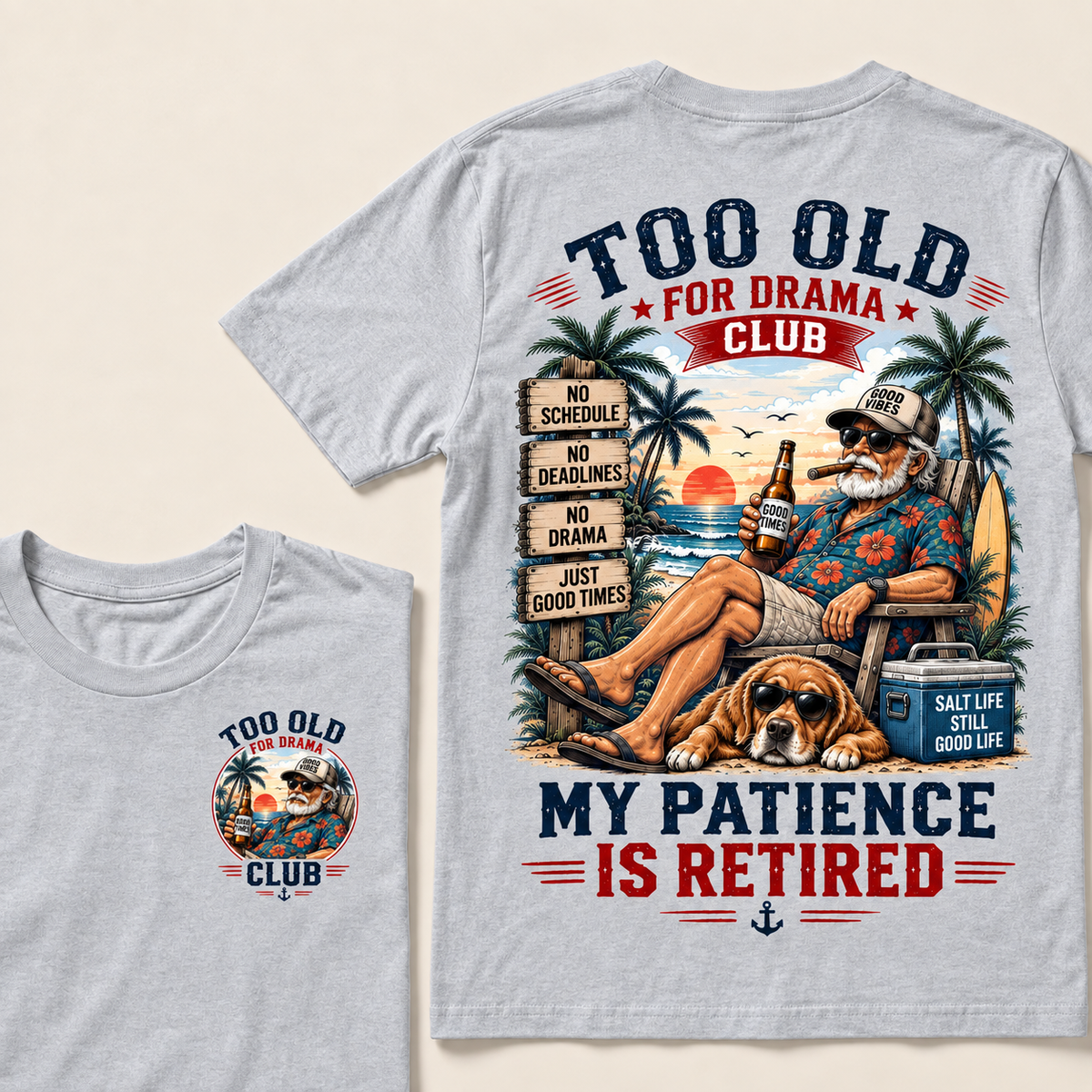 Too Old To Care Club Don't Care My Give A Damn Is Broken  T-Shirts