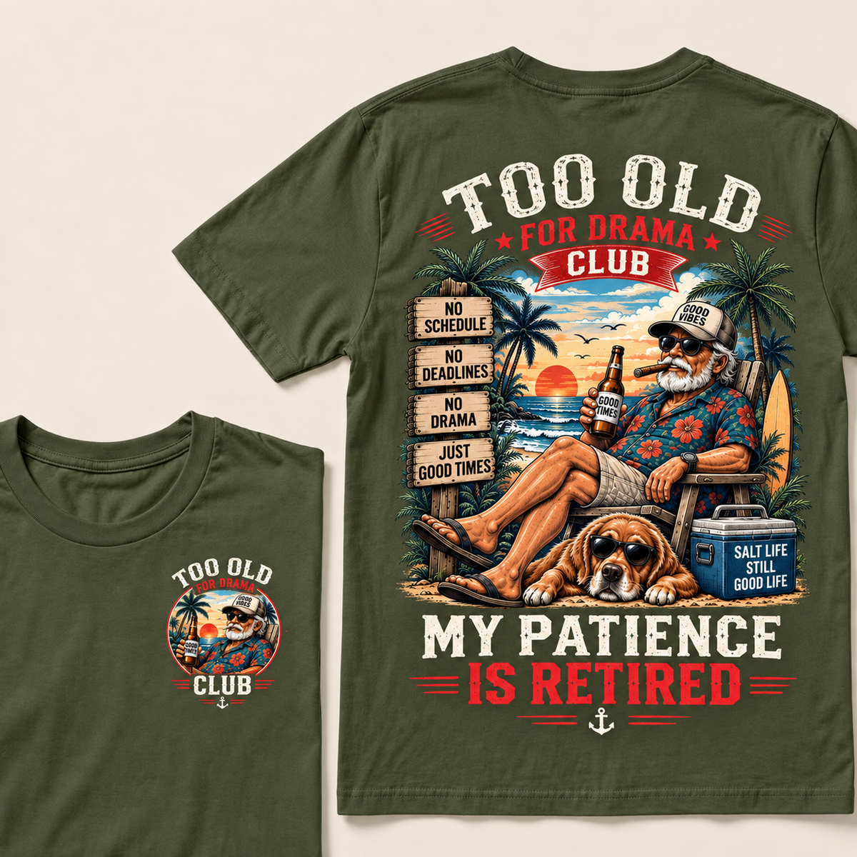 Too Old To Care Club Don't Care My Give A Damn Is Broken  T-Shirts