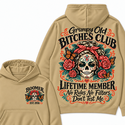 Custom Your Year Grumpy Old Bitches Club Lifetime Member Don't Try Me Hoodies