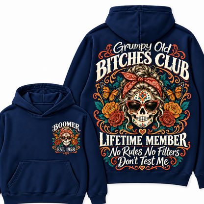 Custom Your Year Grumpy Old Bitches Club Lifetime Member Don't Try Me Hoodies