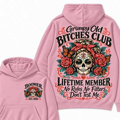 Custom Your Year Grumpy Old Bitches Club Lifetime Member Don't Try Me Hoodies