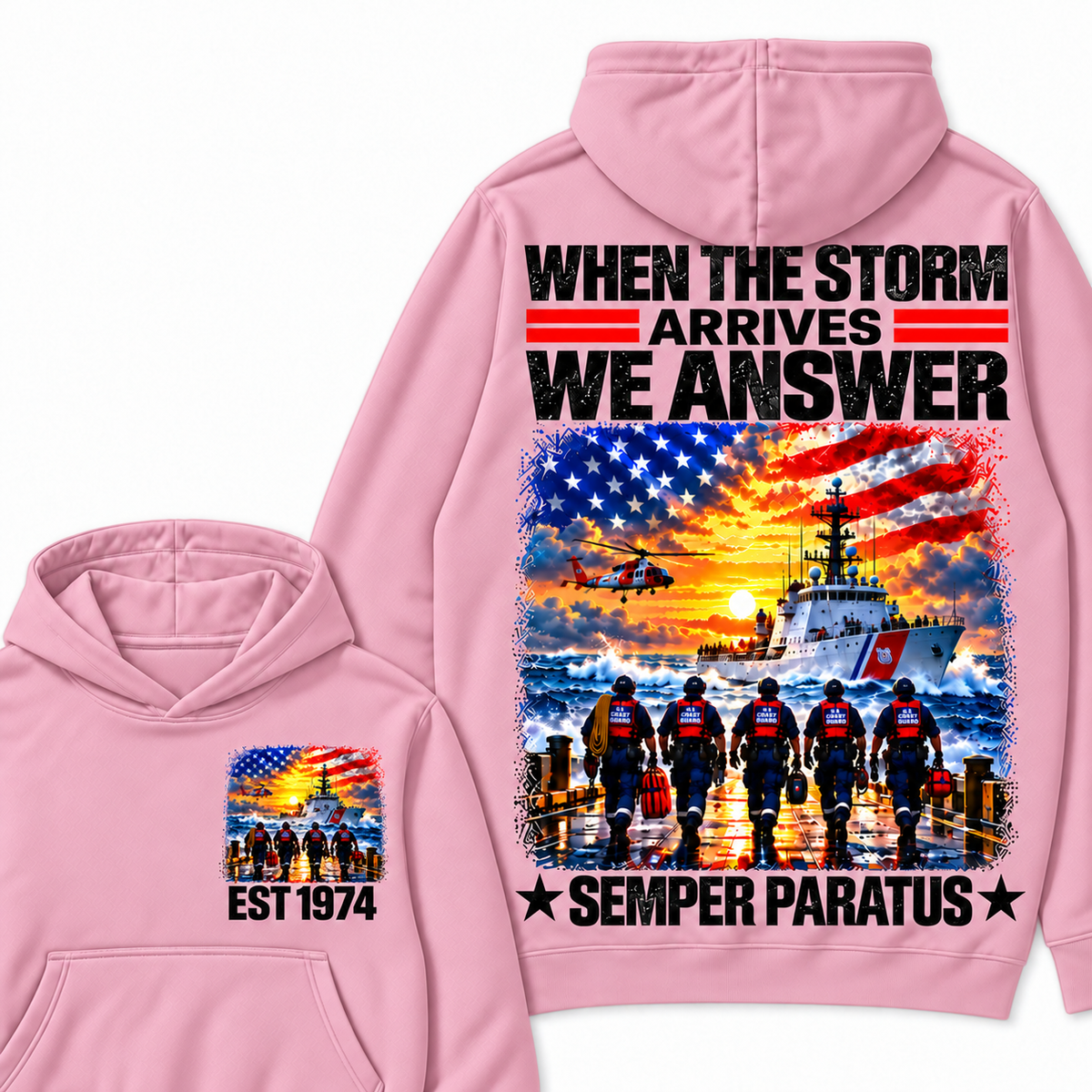 WHEN THE STORM ARRIVES WE ARSWER SEMPER PARATUS Custom Your Birth Year Hoodie