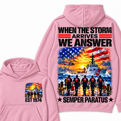 WHEN THE STORM ARRIVES WE ARSWER SEMPER PARATUS Custom Your Birth Year Hoodie