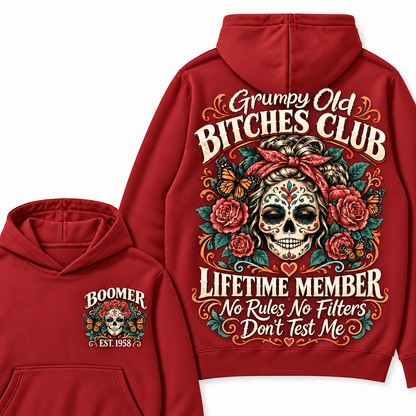 Custom Your Year Grumpy Old Bitches Club Lifetime Member Don't Try Me Hoodies