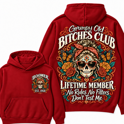 Custom Your Year Grumpy Old Bitches Club Lifetime Member Don't Try Me Hoodies