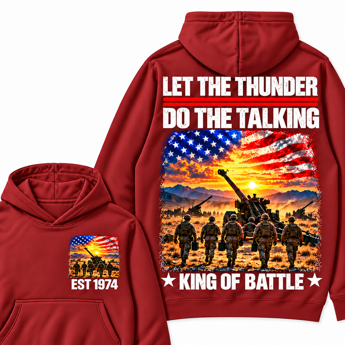 LET THE THUNDER DO THE TALKING KING OF BATTLE Custom Your Birth Year Hoodie