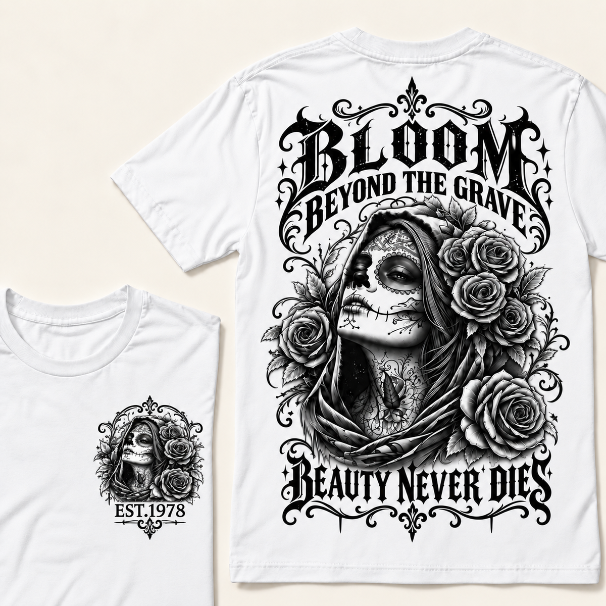 Bloom Beyond The Grave Beauty Never  Dies T-Shirt