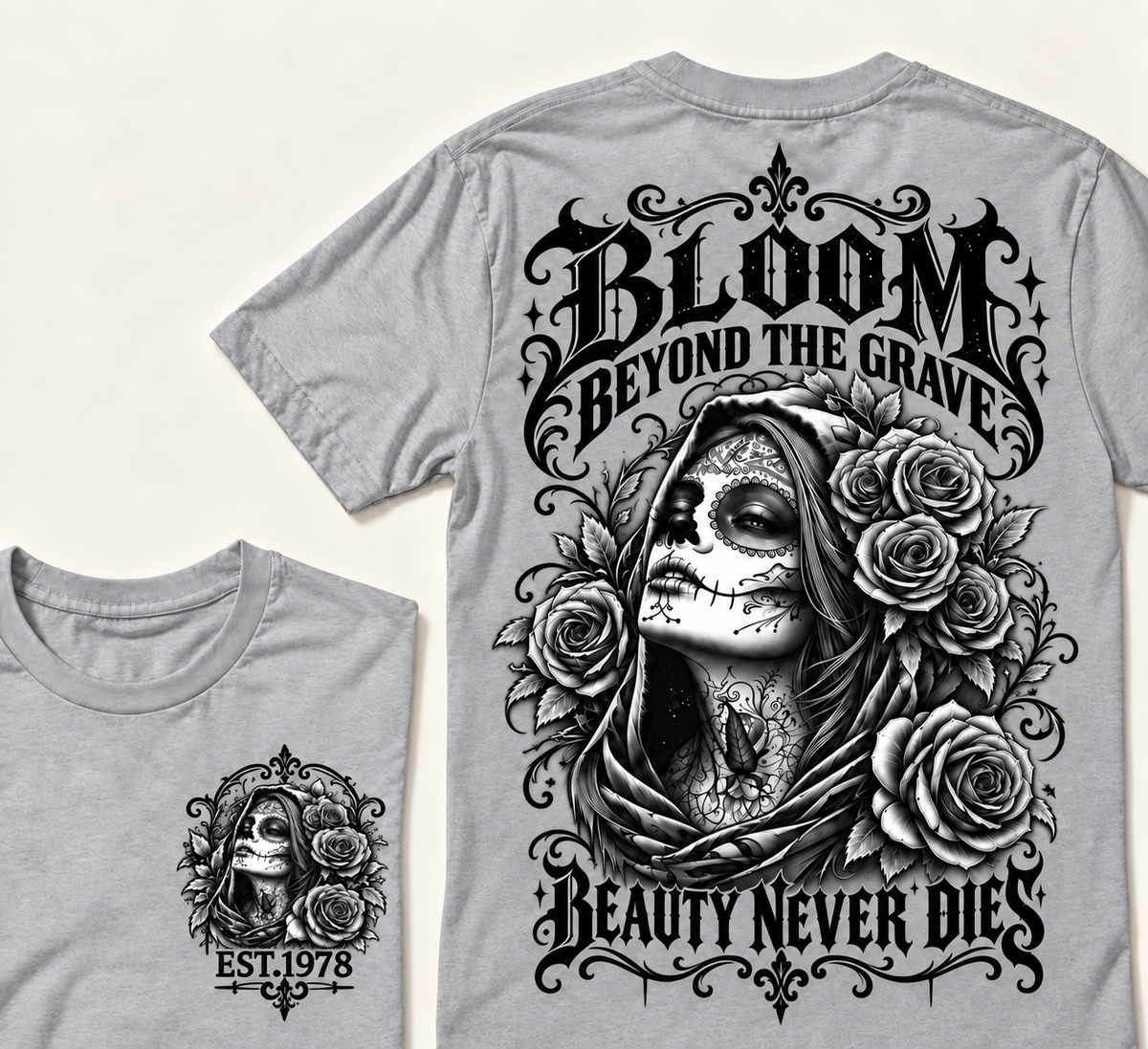 Bloom Beyond The Grave Beauty Never  Dies T-Shirt
