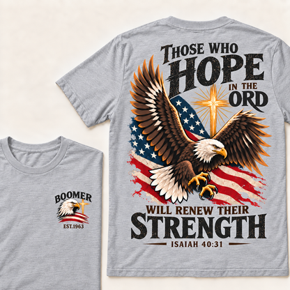 Custom EST.Year Those Who Hope In The Lord Will Renew Their Strength | Isaiah 40:31 T-shirt