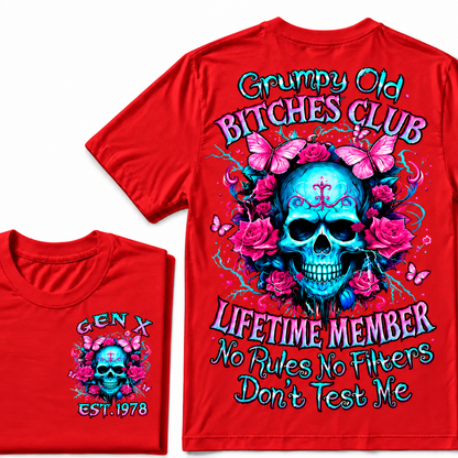 Grumpy Old Bitch Club Custom Year Gen X  T-Shirt