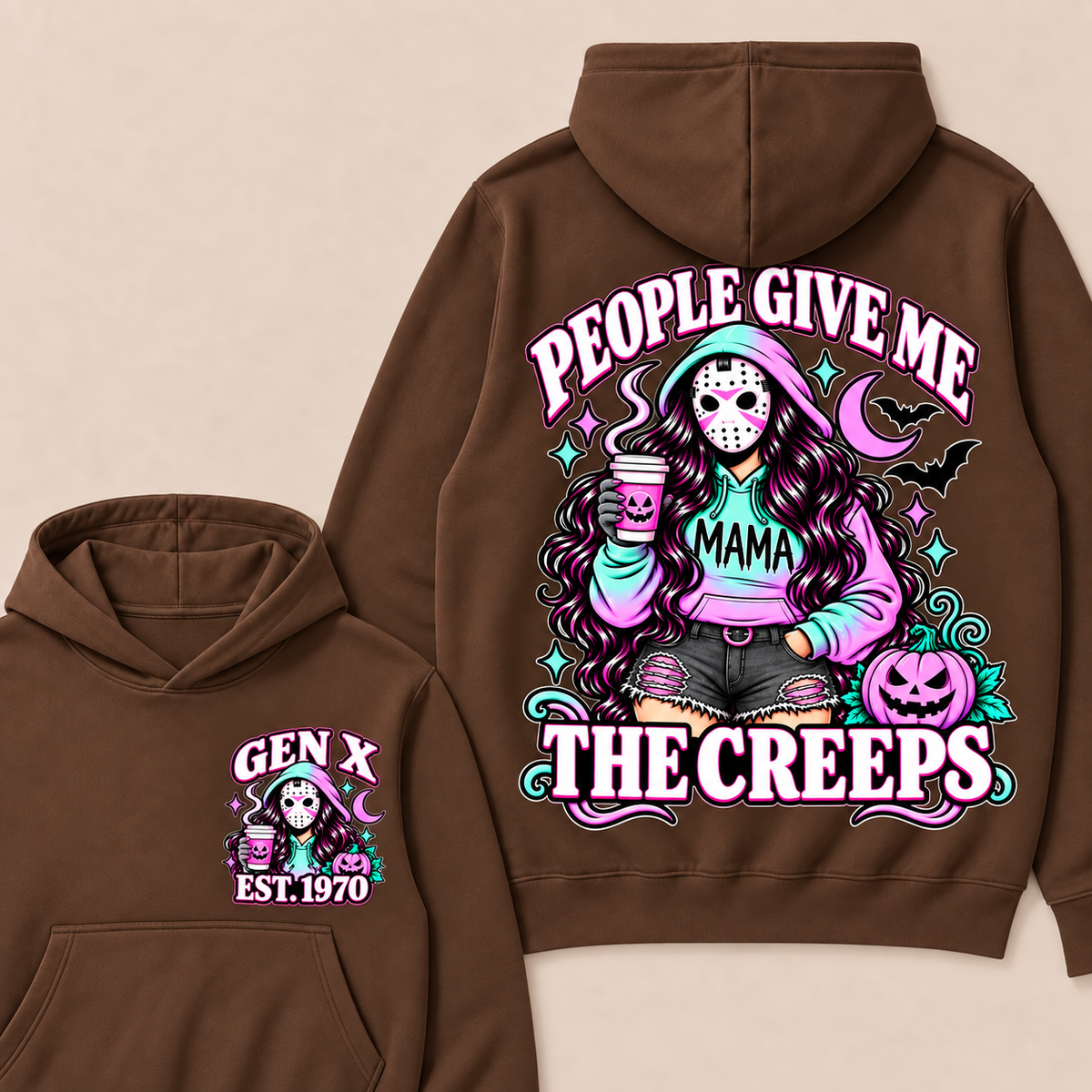 Gen X People Give Me the Creeps Halloween Hoodie– Custom Birth Year