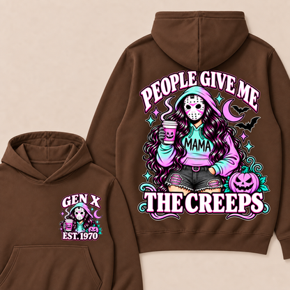 Gen X People Give Me the Creeps Halloween Hoodie– Custom Birth Year