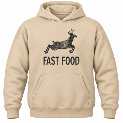 Funny Hunting Hoodie: Fast Food Deer Graphic, Hunter Gift