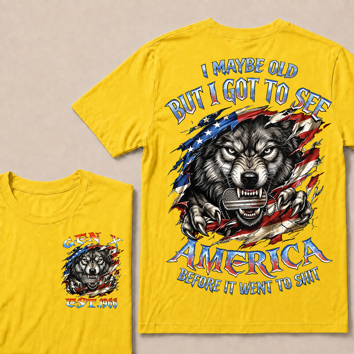 I May Be Old But I Got To See The USA Before It Went To Shit Custom Year T-shirt