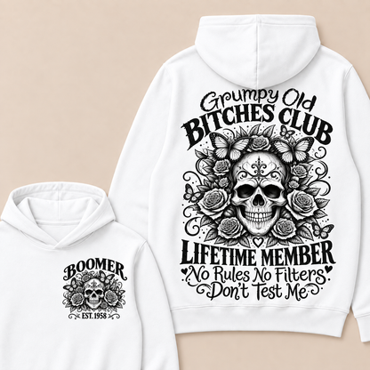 Custom Your Year Grumpy Old Bitches Club Lifetime Member Don't Try Me Hoodie