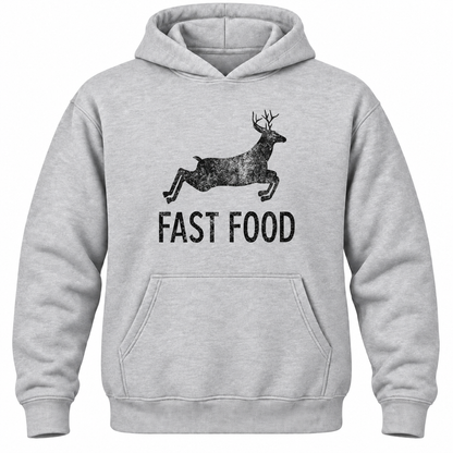 Funny Hunting Hoodie: Fast Food Deer Graphic, Hunter Gift