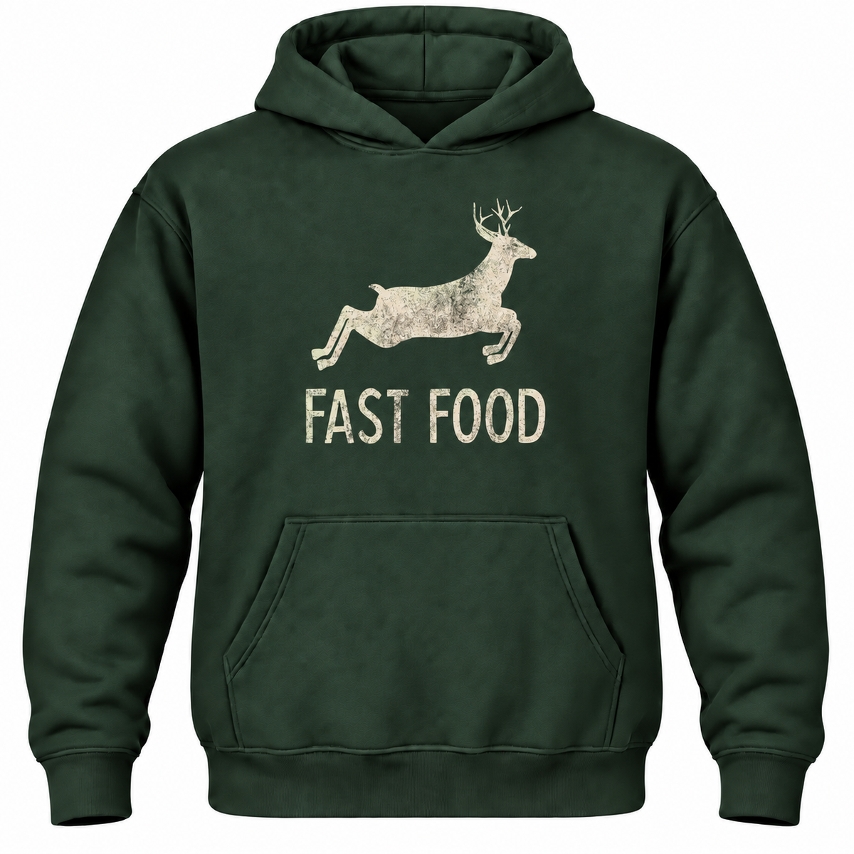 Funny Hunting Hoodie: Fast Food Deer Graphic, Hunter Gift