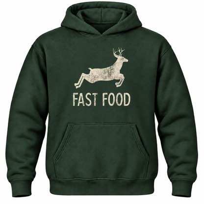 Funny Hunting Hoodie: Fast Food Deer Graphic, Hunter Gift