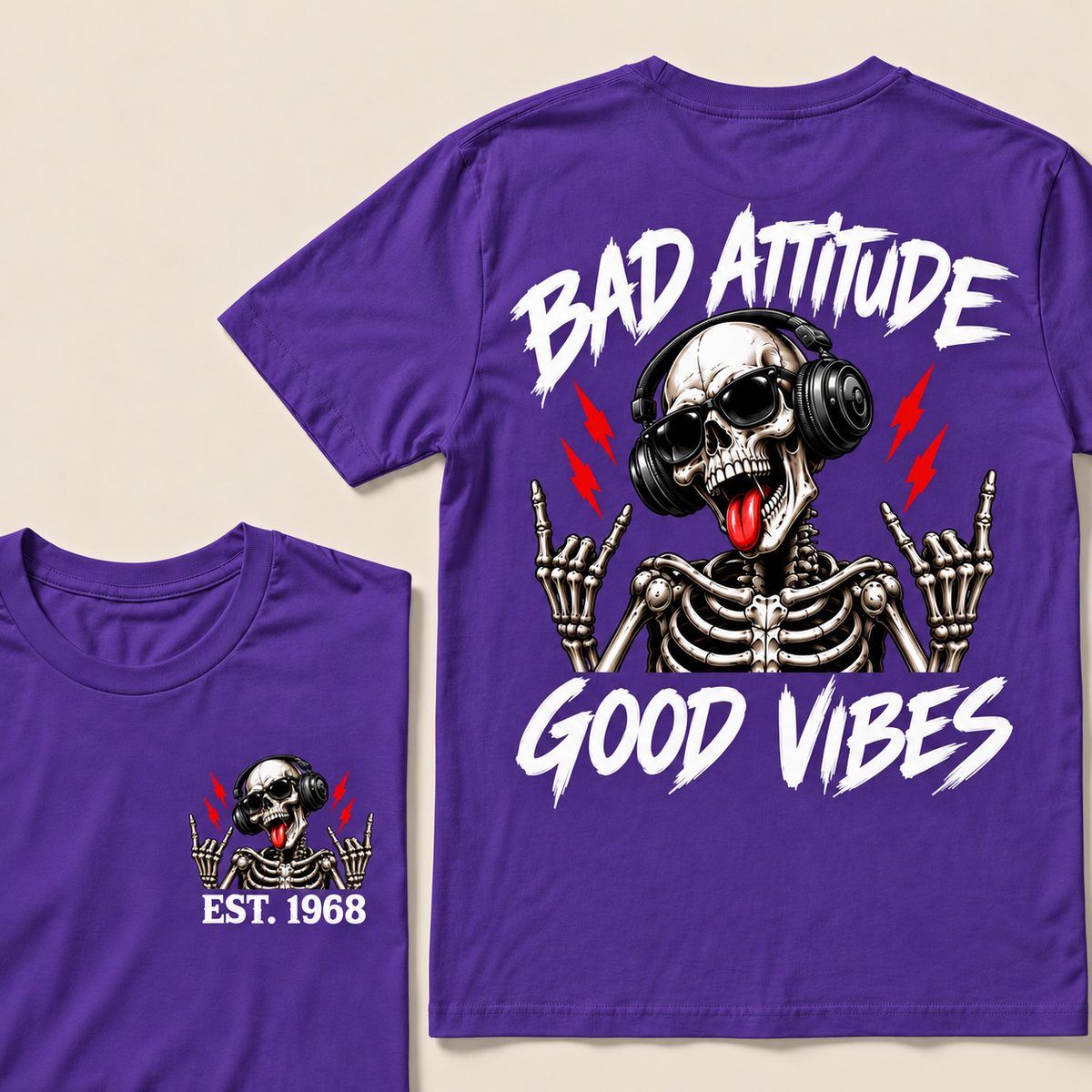 Bad Attitude Good Vibes Custom Year T-Shirts